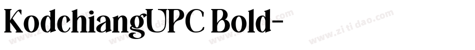 KodchiangUPC Bold字体转换 KodchiangUPC Bold字体转换